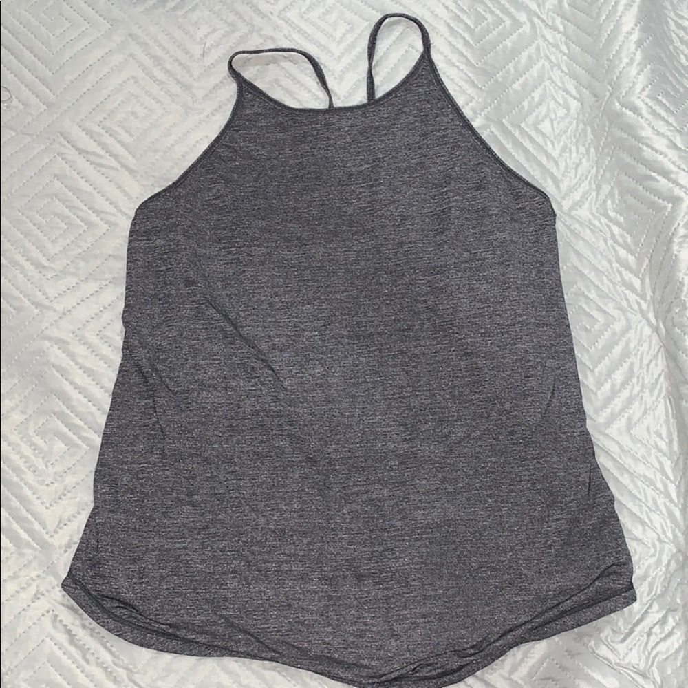 LULULEMON HALTERED GREY TANK TOP SIZE 4